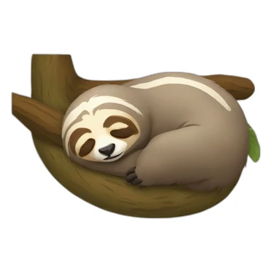 sleeping sloth sticker