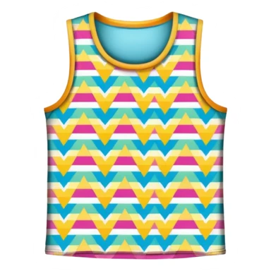 colorful patterned sleeveless t-shirt sticker