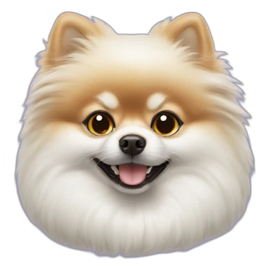 white-pomeranian halloween sticker