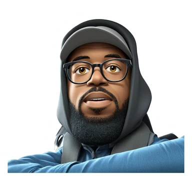 male driver in car interior sticker