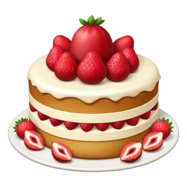 bolo red velvet com morangos em cima sticker