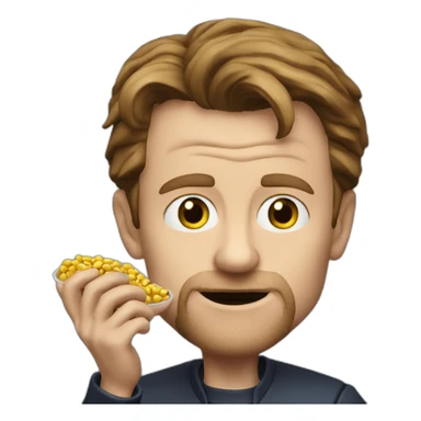 Willem defoe eating beans sticker