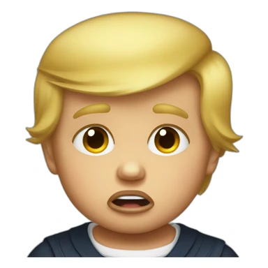 Baby Donald trump crying sticker