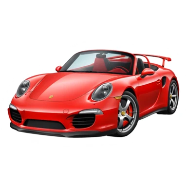 Porche rouge émoji sticker