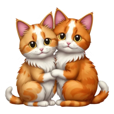 two cats grooming each other sticker