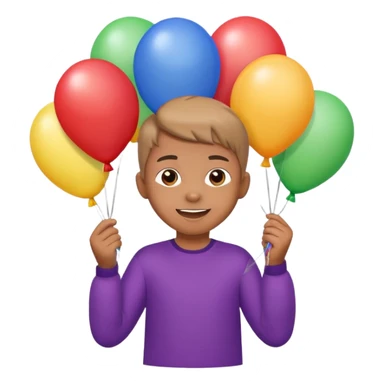 Balloons holder kid sticker