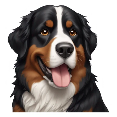 Happy bernese mountain dog  sticker