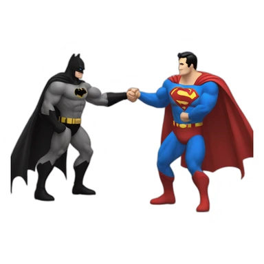 Superman and Batman shake hands sticker