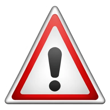 placa triangular de perigo com ponto de exclamação sticker