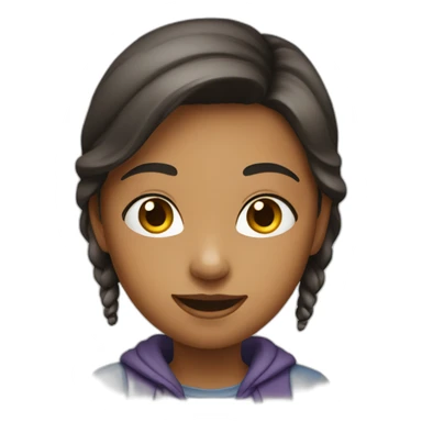 Fille chatin sticker