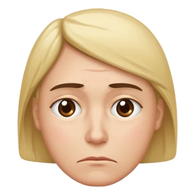 Sad face middle ringer sticker