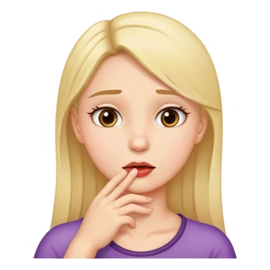 Girl with hand on throat  sticker