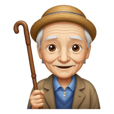 old earth with cane sticker