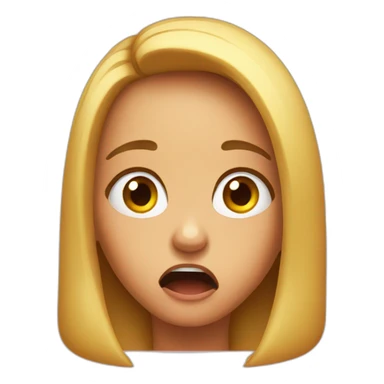 surprised girl with an angry look sticker