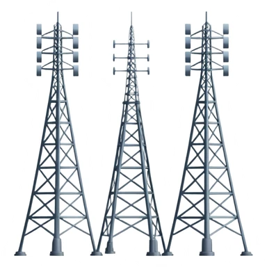 3 TORRES DE ANTENA DE ESTAÇÃO RÁDIO BASE sticker
