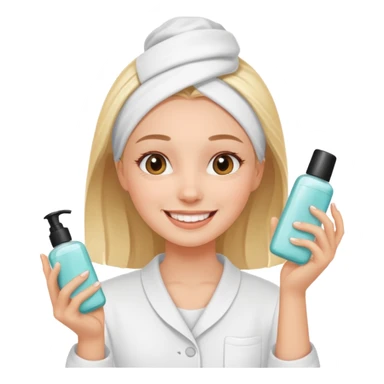 an emoji of a girl doing skincare sticker