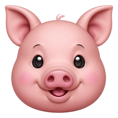 Pig blowing a kiss sticker