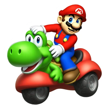  super Mario riding the green yoshi sticker
