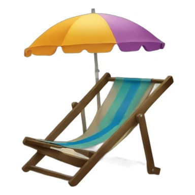 beach chair with umbrella sunset beer sticker