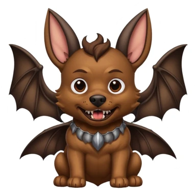 dog with horns and bat wings sticker