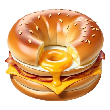 bacon egg and cheese bagel  sticker