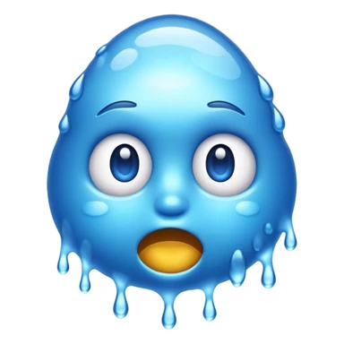 Freaky wet emoji sticker