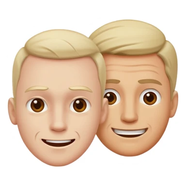 The man was upset and the man next to him was happy. sticker