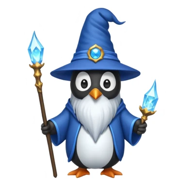 Penguin Wizard sticker
