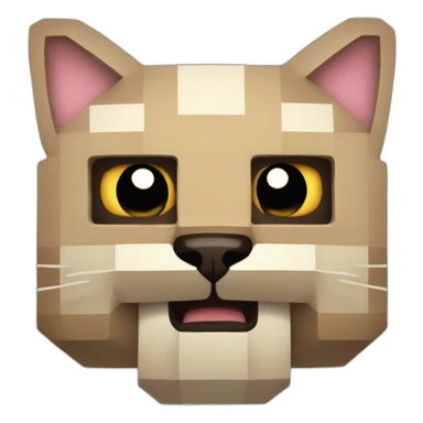 minecraft cat face sticker
