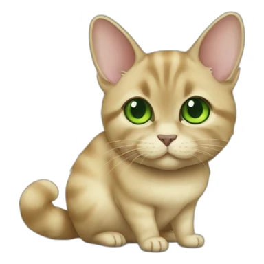 British chinchilla gold cat green eyes sticker