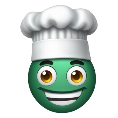Emoji face with chef hat sticker