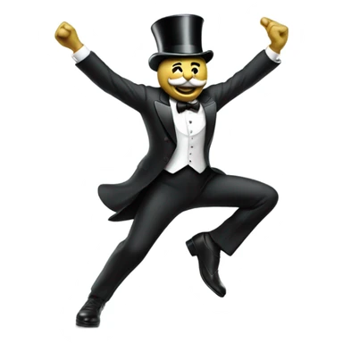 monopoly man dancing sticker