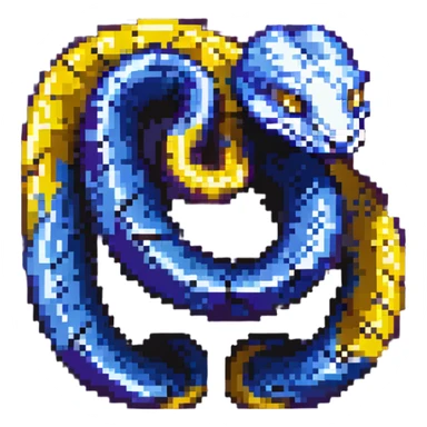 A stylish sticker featuring a snake in dark blue and dark purple tones for the Snakebite community. sticker