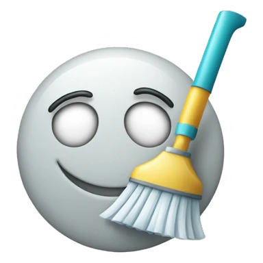 cleaning smiley face sticker