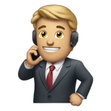 business man talking on the iphone sticker