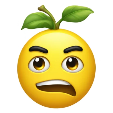 yellow emoji pulling a face raising one eyebrow  sticker