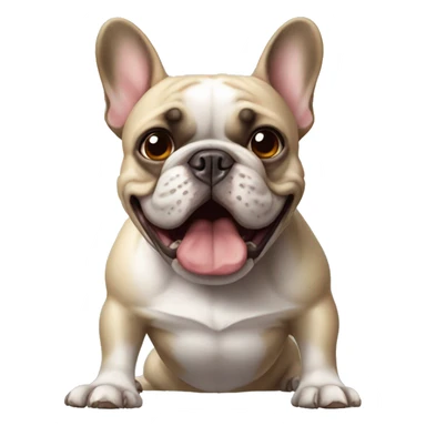 French bulldog mad face  sticker
