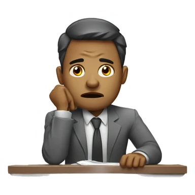 tired office worker sticker