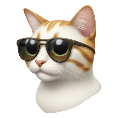 Cat with sunglasses sticker