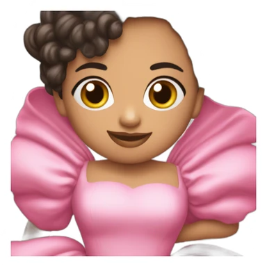 Gisel campos santos in a pink dress sticker