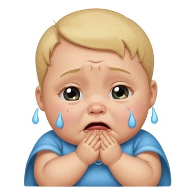 crying baby  sticker