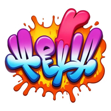 Graffiti the word Hell ya sticker