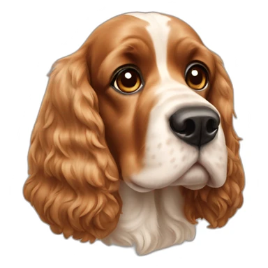 english cocker spaniel face sticker