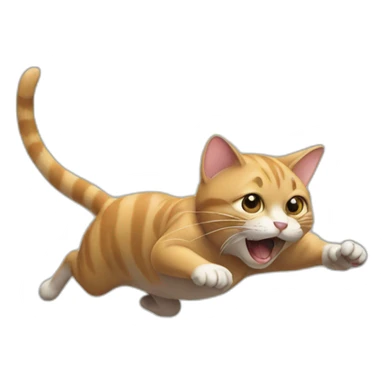 cat chasing mouse sticker