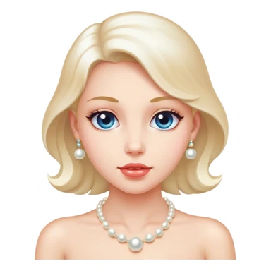 charismatic girl with pearl necklace sticker