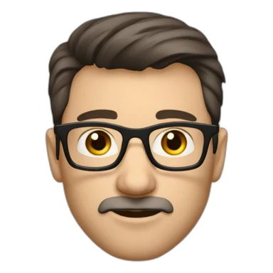 Sexy-Caucasian-Dad-dark-brown-hair-dark-brown-eyes-glasses-straight-nose sticker
