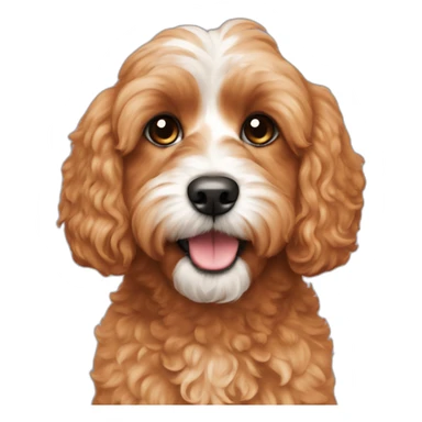 Cavapoo with apricot fur sticker