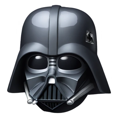 Darth Vader in front of his tie fighter sticker