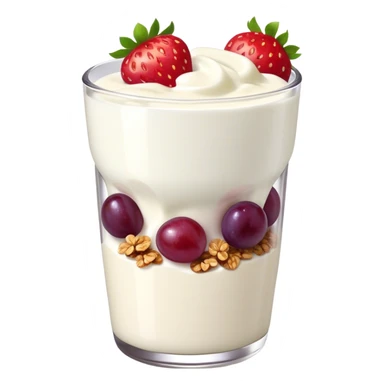 Yogurt with strawberries grapes and granola sticker