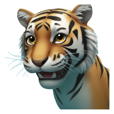 Swimming tiger  sticker